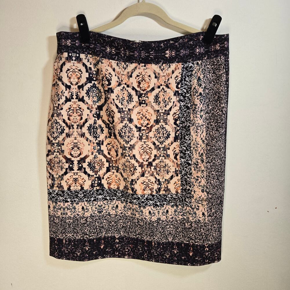 Antonio Melani Womens Multicolored Medalion Print Fully Lined Skirt. Size 14